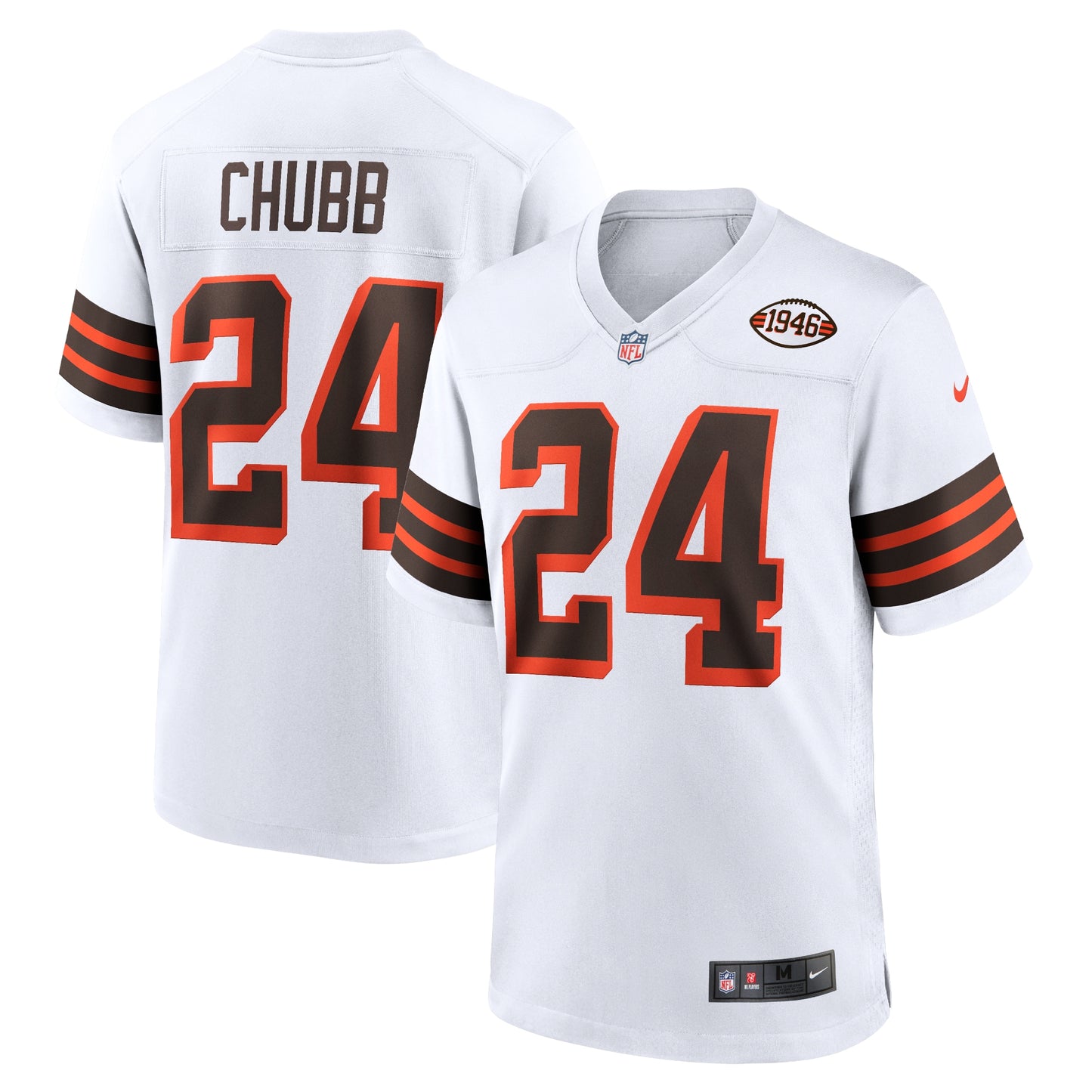 Nick Chubb Cleveland Browns Nike 1946 Collection Alternate Game Jersey - White
