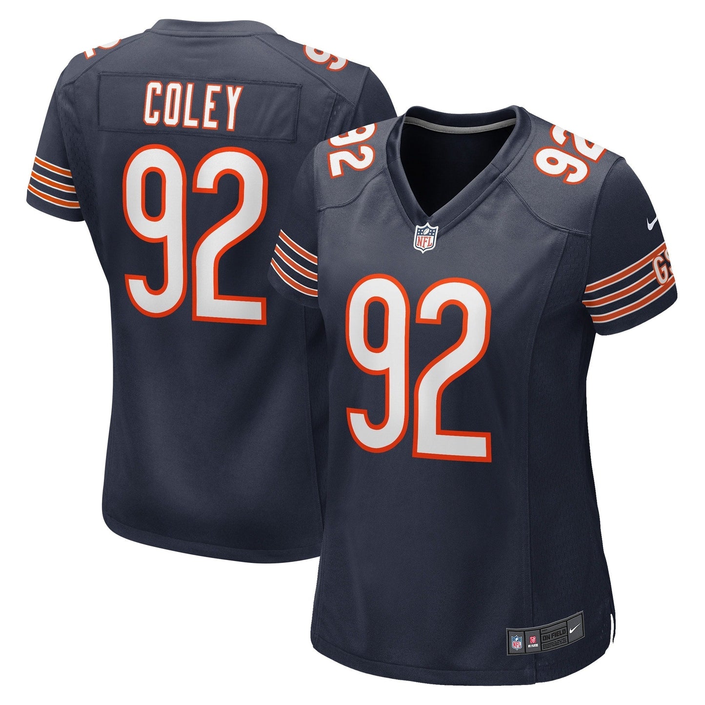 Women's Nike Trevon Coley Navy Chicago Bears Game Player Jersey