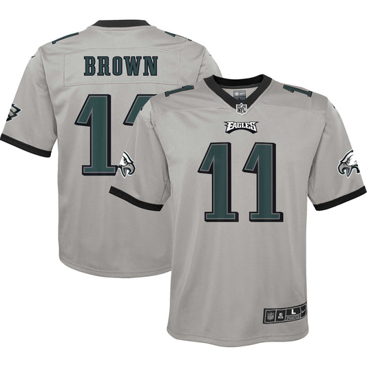 A.J. Brown Philadelphia Eagles Nike Youth Inverted Game Jersey - Silver