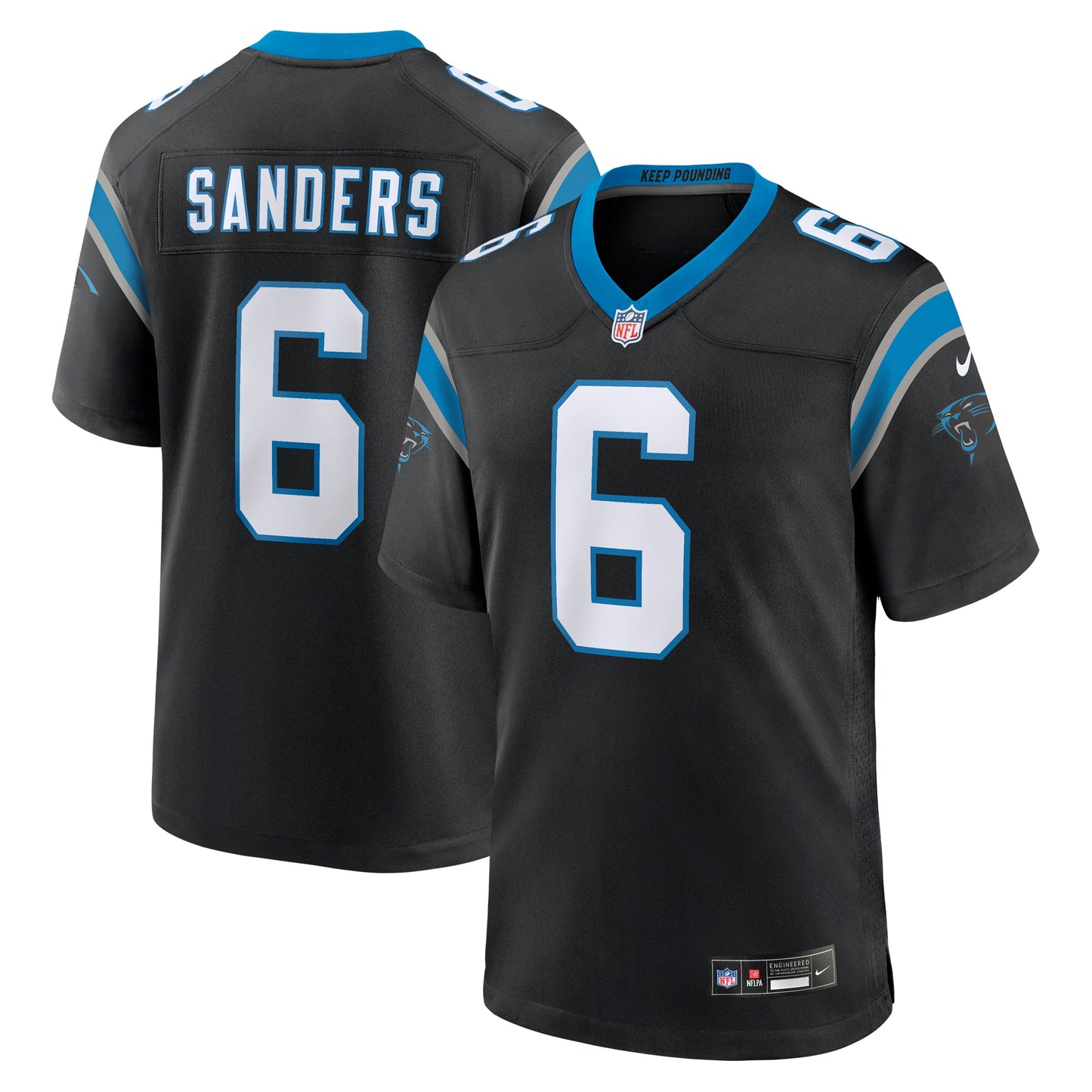 Miles Sanders Carolina Panthers Nike Team Game Jersey - Black