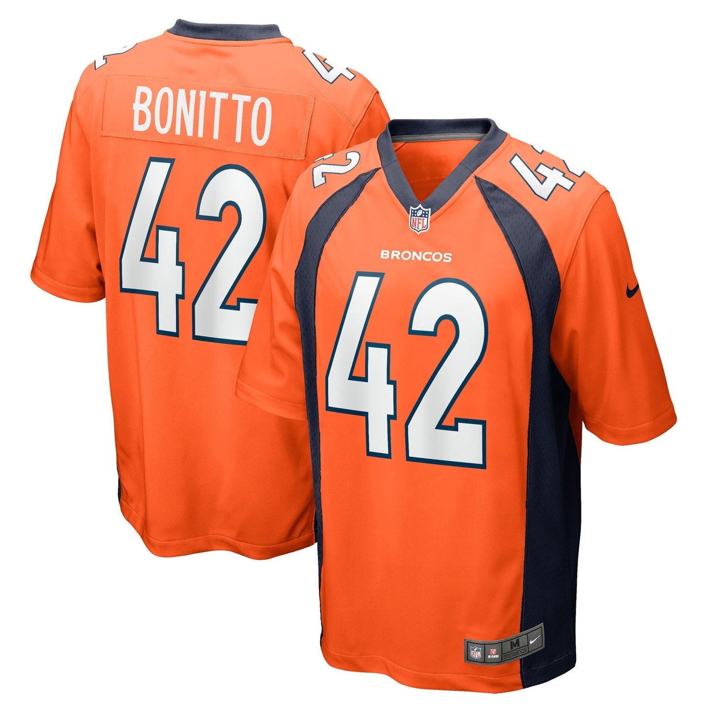 Men's Nike Nik Bonitto Orange Denver Broncos Game Player Jersey
