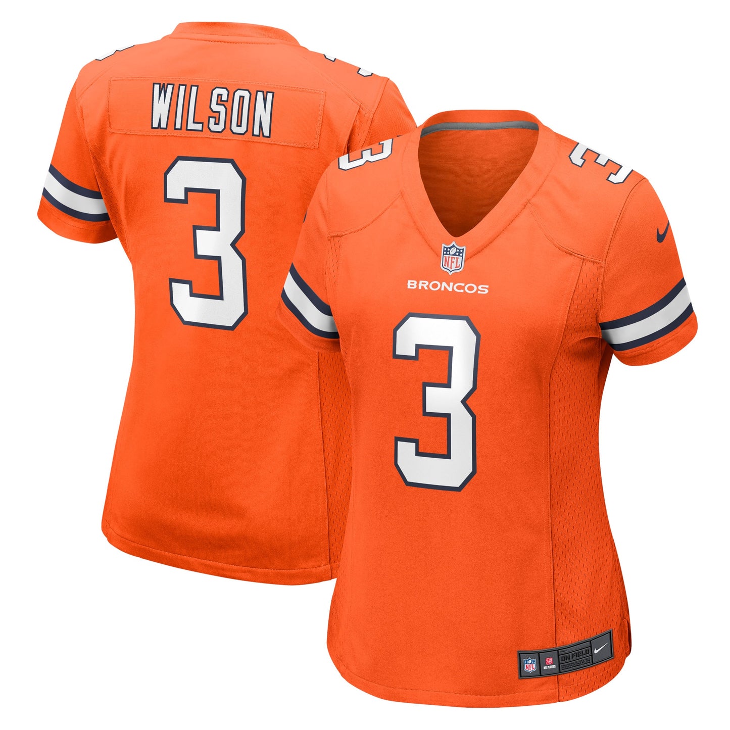 Russell Wilson Denver Broncos Nike Women's Player Game Jersey - Orange