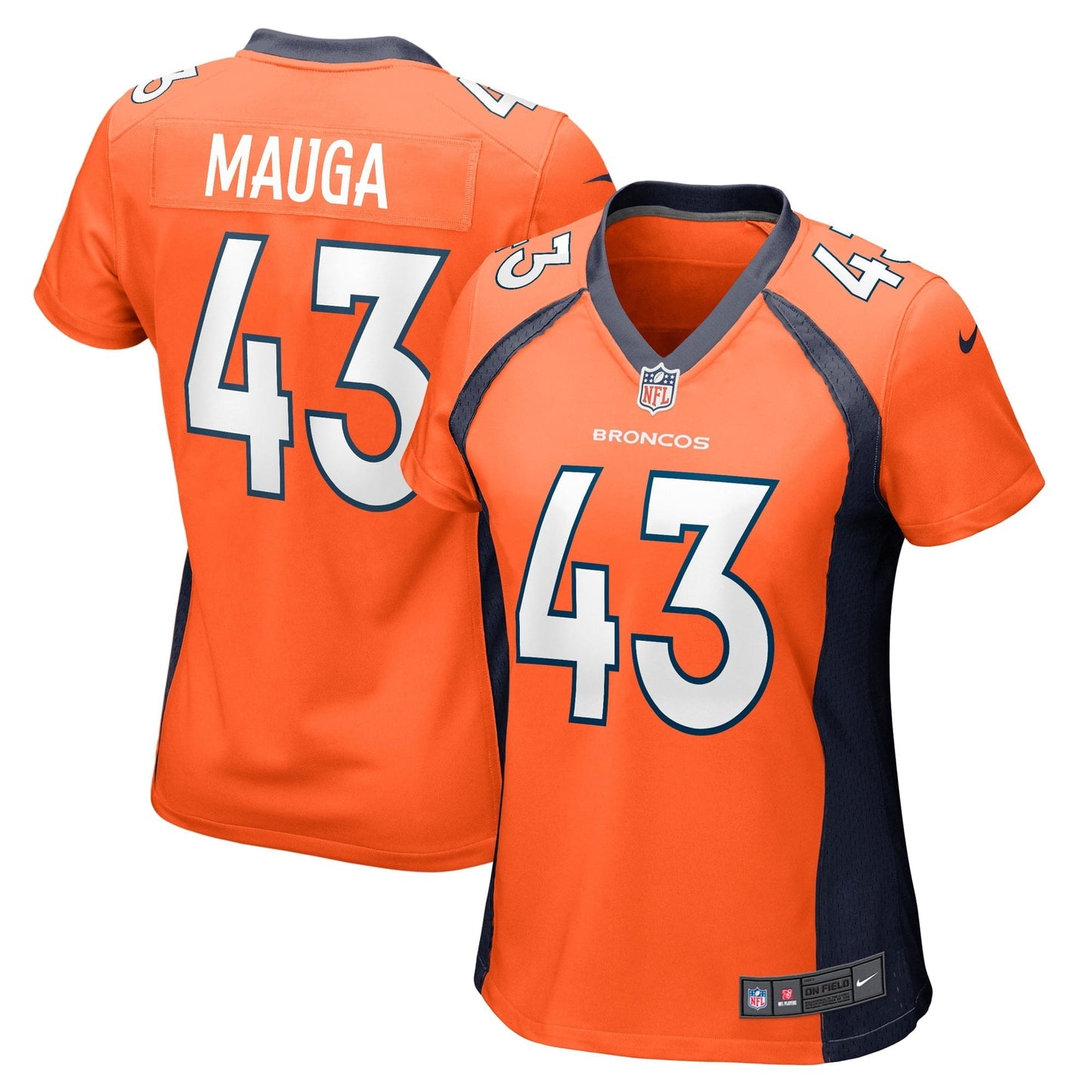 Women's Nike Kana'i Mauga Orange Denver Broncos Game Player Jersey