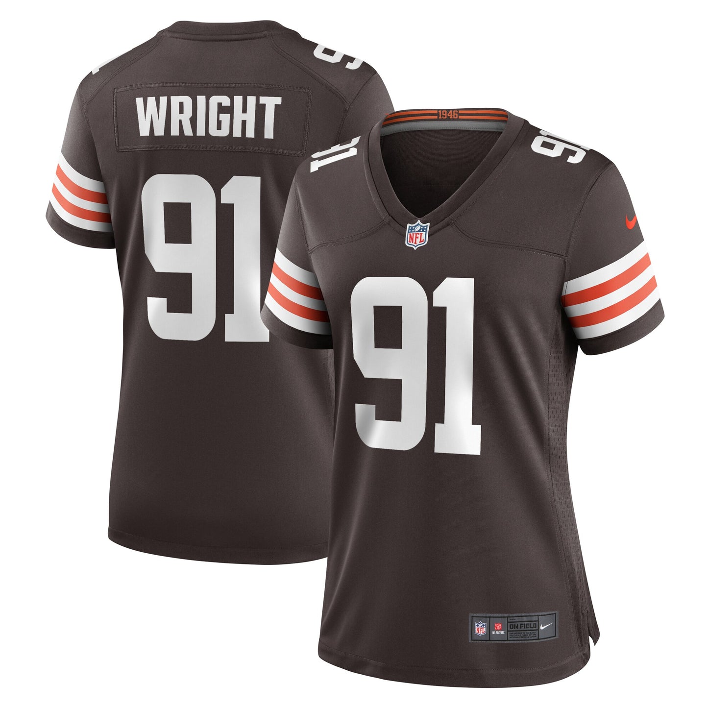 Alex Wright Cleveland Browns Nike Women's Team Game Jersey -  Brown