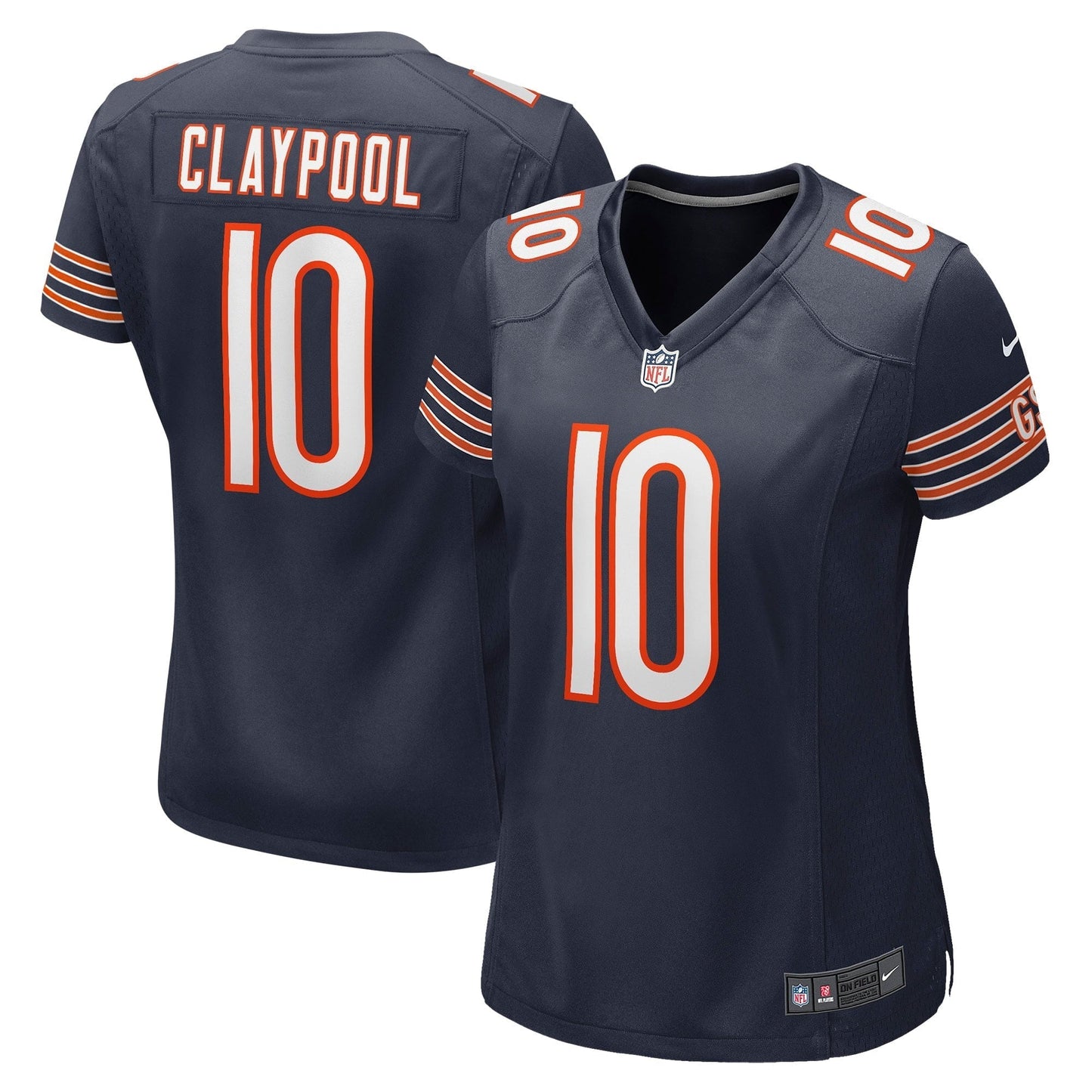 Women's Nike Chase Claypool Navy Chicago Bears Game Player Jersey